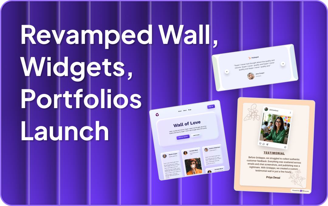 Revamped Wall, Widgets, Portfolios Launch